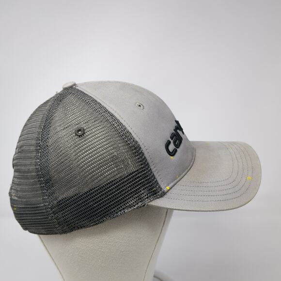 Carhartt Snapback Trucker Hat Gray One Size Mesh Back Embroidered - Picture 5 of 9